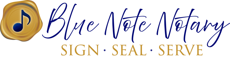Blue Note Notary logo