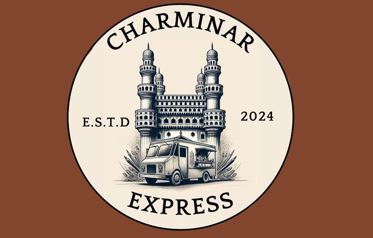 Charminar express indian food truck logo