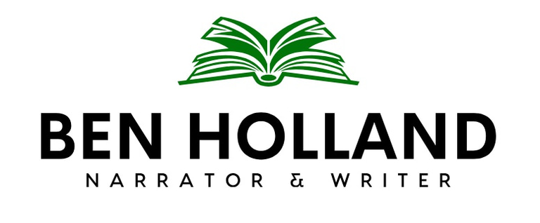 Narration, audio dubbing, voice-overs, audiobooks,  logo