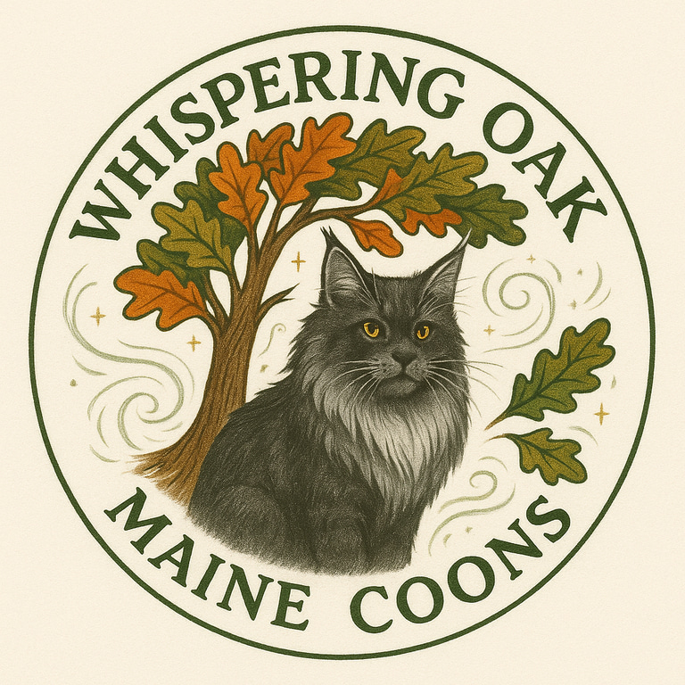 Whispering Oak Maine Coons logo