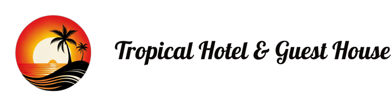 Tropical hotel and guess house logo