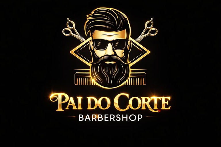 pai do corte barbershop logo