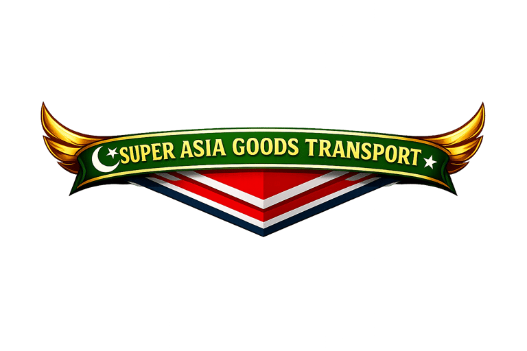 super asia goods transport company logo