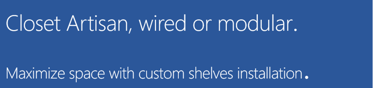 Closet artisan wire and modular closet services logo