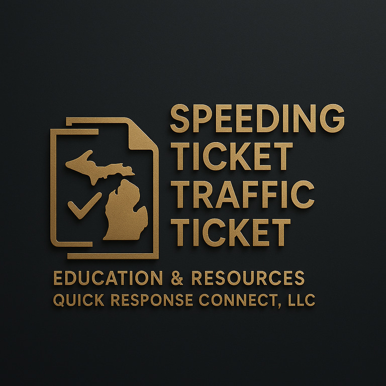 Michigan Speeding Ticket.com = Quick Response Connect, LLC logo