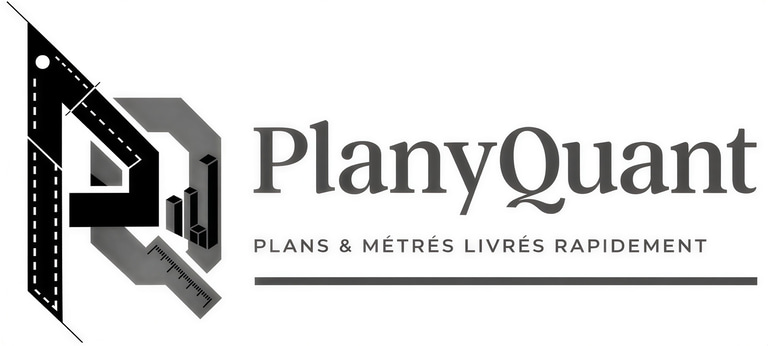 Plans 2D/3D & Métrés BTP - Livraison 24-72h | PlanyQuant logo