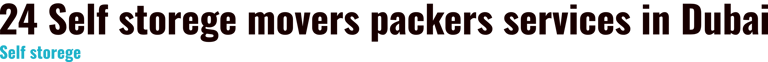24 Self storege movers packers services in Dubai logo