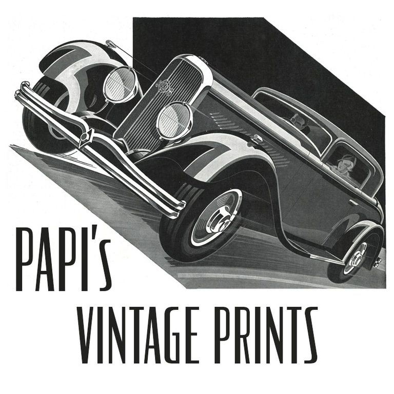 Papi's Vintage Prints logo