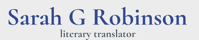 Sarah G Robinson Literary Translator logo