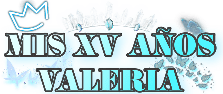 Invitación de XV años Valeria logo