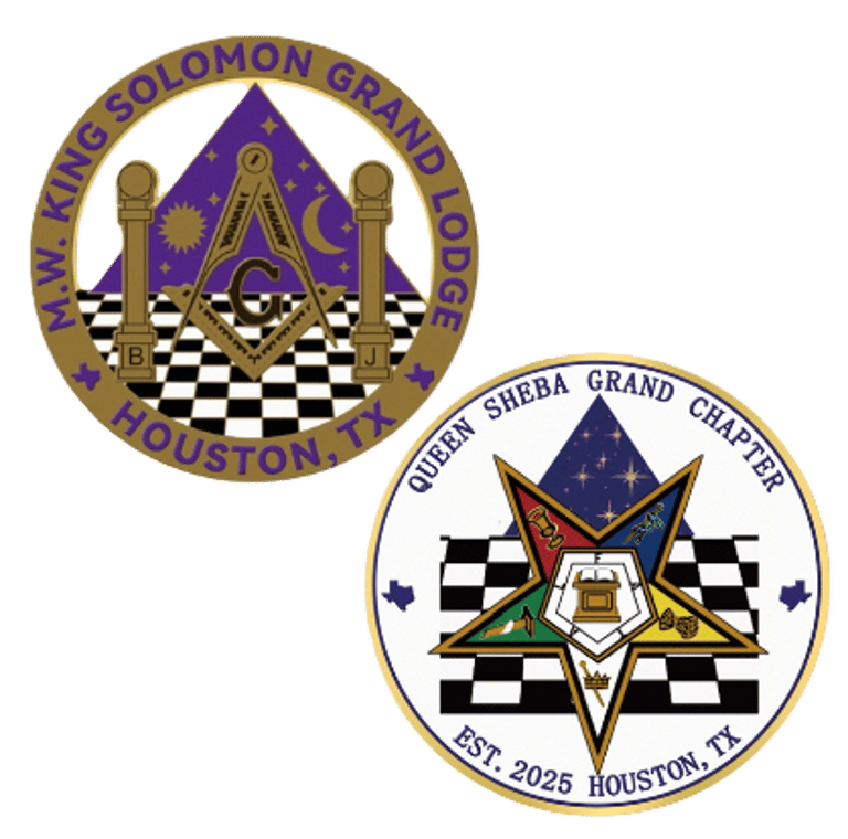 M.W. King Solomon Grand Lodge & M.W. Queen Sheba Grand Chapter A.R. logo