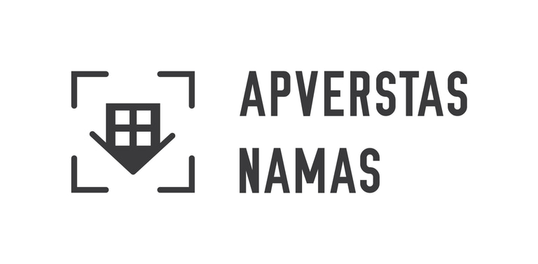 Apverstas namas logo
