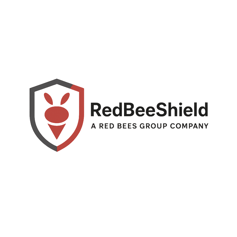 Red Bee Shield logo