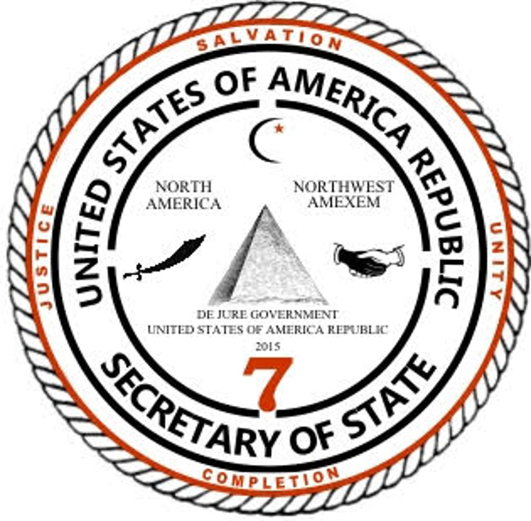 UNITED STATES OF AMERICA REPUBLIC SECRETARY OF STATE logo