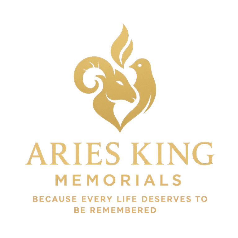 Aries King Memorials logo