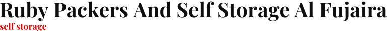 Ruby Packers And Self Storage Al Fujaira logo