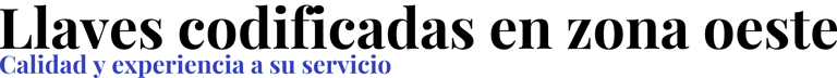 Llaves codificadas en zona oeste logo