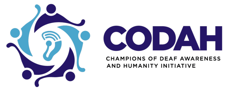 CODAH: Champions of Deaf Awareness and Humanity Initiatives logo