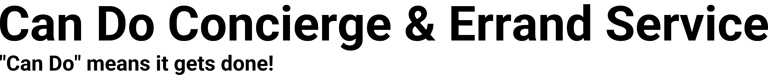 Can Do Concierge & Errand Services logo