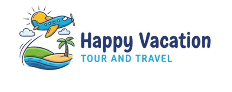 happy vacation logo