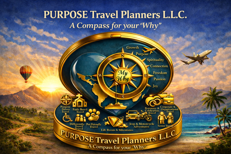 PURPOSE TRAVEL PLANNERS L.L.C. logo