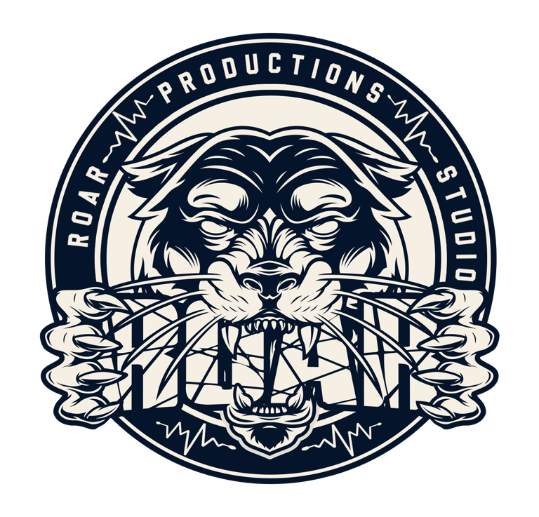 ROAR PRODUCTIONS MUSIC STUDIO logo