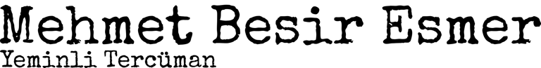 Yeminli Tercüman Mehmet Besir Esmer  logo