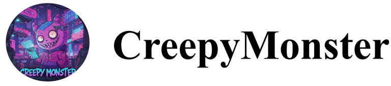 Creepy monster logo
