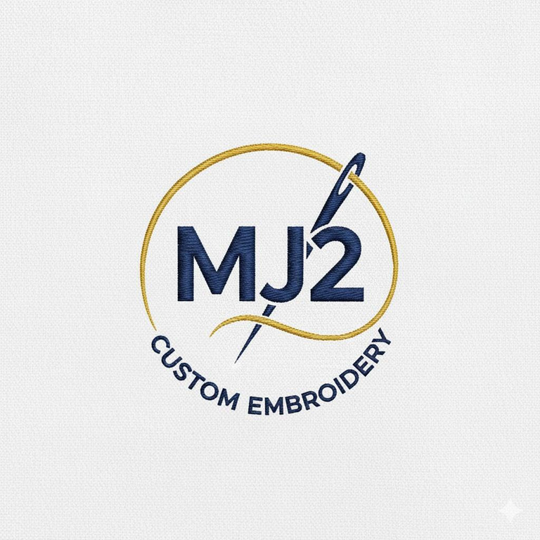 MJ2 CUSTOM EMBROIDERY logo