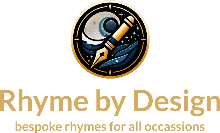 Rhyme by Design, bespoke rhymes written for any occasion or setting logo