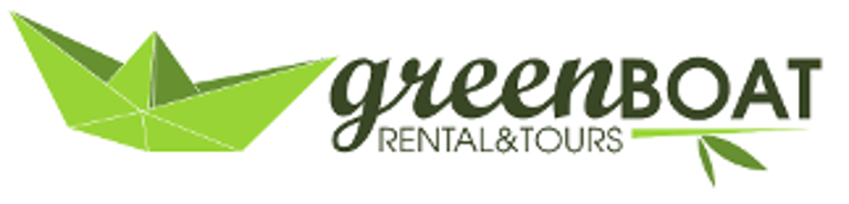 Green boat rental logo