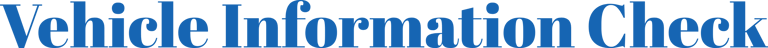 Vehicle Information Check logo