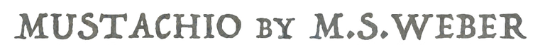 M.S.Weber, The City Noises, Mustachio, author and illustrator logo