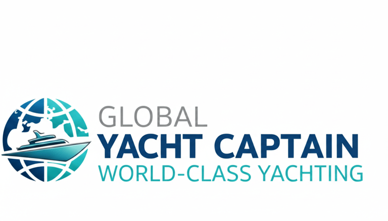 logotipo de capitán de yate global