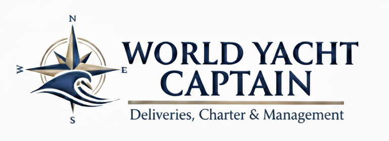 logotipo de capitán de yate global
