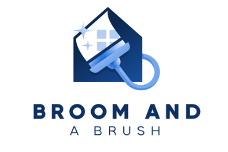Broom and a brush logo