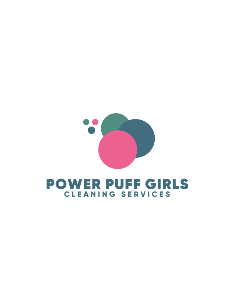 power puff girls cleaning service logo