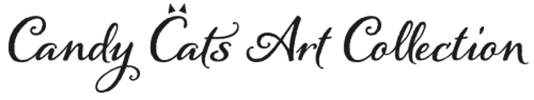 candy cats art collection logo