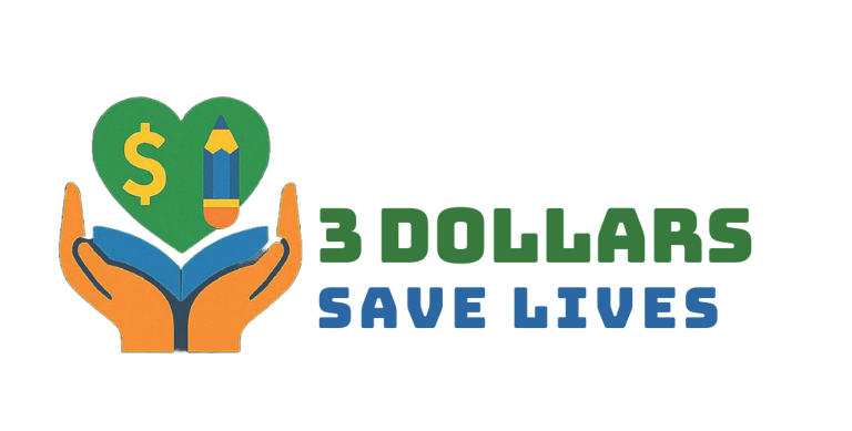 3 Dollars Save Lives logo
