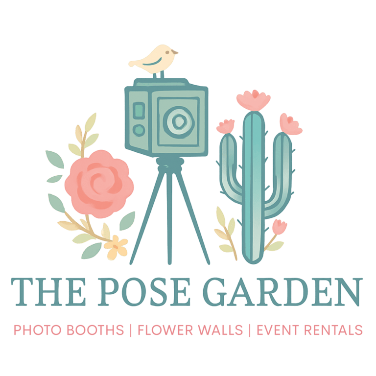 The Pose Garden | Phoenix, Arizona | Photo Booths | 360 Video Booths | Flower Walls | Audio Guestbooks | Champagne Walls | Event Rentals logo
