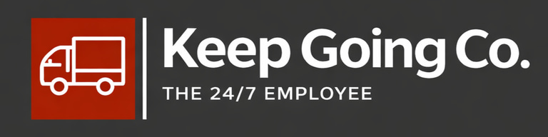 KJ Courier "The 24/7 Employee" logo