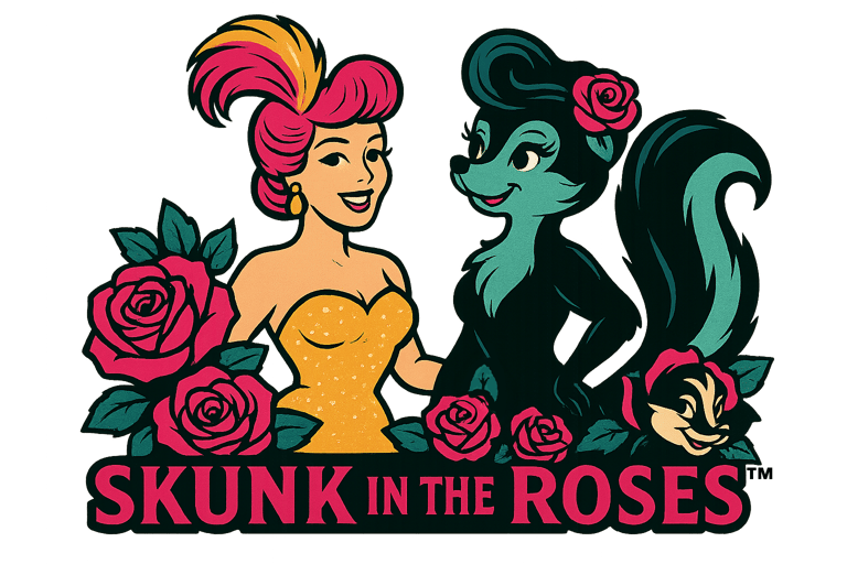 Skunk in the Roses logo