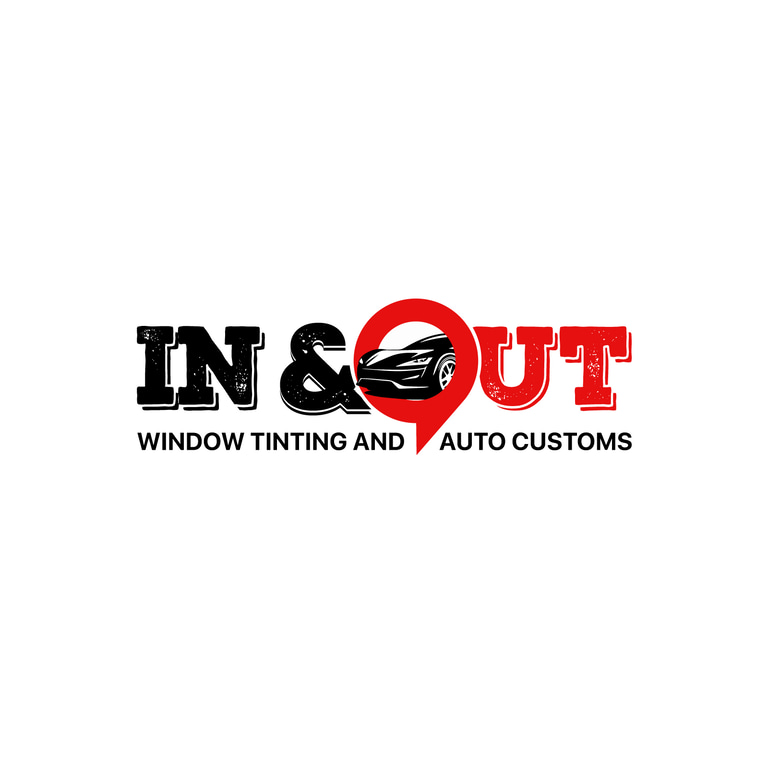in and out auto customs logo