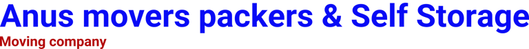 Anus movers packers & Self Storage logo