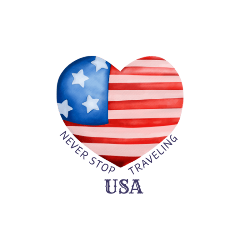 Never Stop Traveling USA logo