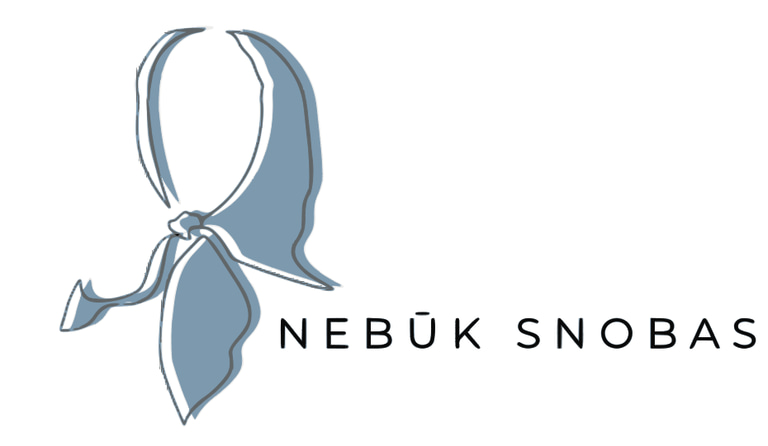NEBŪK SNOBAS logo