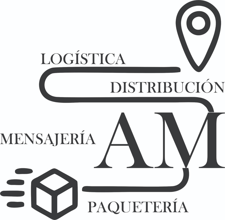 LOGISTICA, DISTRIBUCION, MENSAJERÍA Y PAQUETERÍA AM; AM LOGISCTÍCA logo
