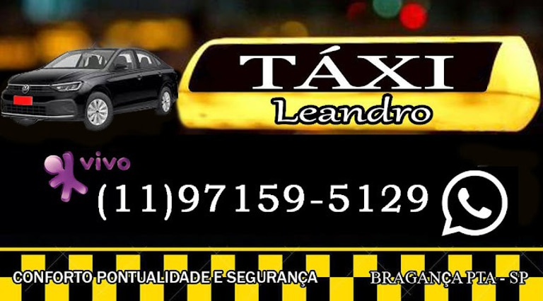 Táxi Bragança Paulista Leandro Lustosa logo