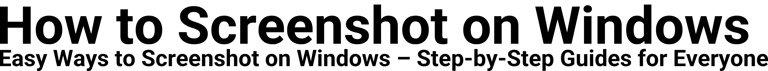 How to Screenshot on Windows logo