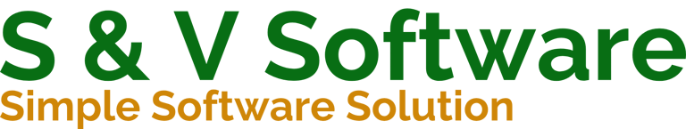 S AND V SOFTWARE logo